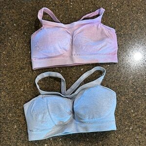 Hanes Women's Pink and Blue Sports Bras